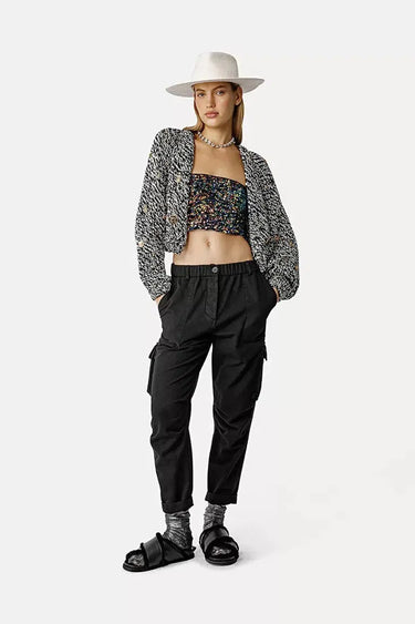 Frosted Cotton Twill Cargo Pants-Pant-forte_forte-Debs Boutique